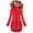 Red winter coat for womens, variant on Winter Coat Womens Fashion Fleece Sherpa Coats with Faux Fur Lined Outerwear Fashion Reversible Hood Puffer Coat Abrigos De Mujer Elegantes