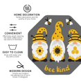 thumbnail image 4 of Disketp Bee Kind Funny Coasters,6 Pcs Leather Coasters With Holder, Perfect Housewarming Hostess Gifts,Protect Furniture From Water Marks Scratch And Damage, 4 of 9