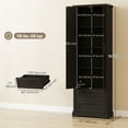 thumbnail image 3 of HOMCOM 71" Kitchen Pantry Cabinet, Farmhouse Kitchen Storage Cabinet, Black, 3 of 10