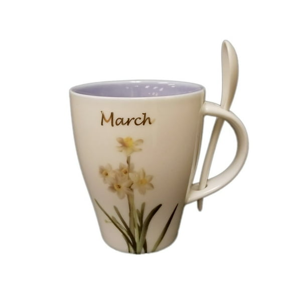 March Daffodil Cup and Spoon Set