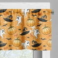 thumbnail image 3 of Ambesonne Ghost Window Valance, Ghost Pumpkin and Wizard Hat, 54" X 12", Orange and Multicolor, 3 of 5