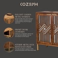 thumbnail image 5 of COZAYH 2 Door Modern Accent Cabinet Mirror Front Storage Sideboard with Metal Legs, Wood, 5 of 11