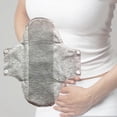thumbnail image 2 of Reusable Leakproof Underwear Pad Graphene Cotton Antibacteria Washable Sanitary Napkin For Women Menstrual Protection Light yellow 22 by 28, 2 of 4