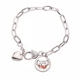 thumbnail image 1 of Ángulo de venado Pulsera de cadena de corazón joyería encanto moda, 1 of 3