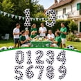 thumbnail image 3 of 40in Black And White Soccer Ball Number 8 Balloon,Soccer Number 8 Foil Balloon for Kid 8th Birthday Party Decor, Self Inflating White 8 Balloon for Boys Sport Theme Anniversary Decorations, 3 of 7