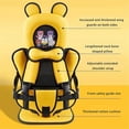 thumbnail image 4 of Upgraded Child Travel Seat Skin-friendly Child Safety Seat with Soft Padding, Cute Pattern Baby Car Seat Belt Protector, Yellow, 4 of 5