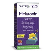 Natrol Kids Melatonin Fast Dissolve Tablets, for Ages 4+, 1mg, 40 Count