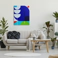 thumbnail image 3 of Stupell Industries Blue Contemporary Shapes Abstract Painting Gallery Wrapped Canvas Art Print Wall Art, 30 x 40, 3 of 8