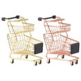 thumbnail image 1 of 2 Pcs Mini Panier d'Achats Chariot d'Achats à Double Couche Jouet Mini Chariot Chariots, 1 of 8
