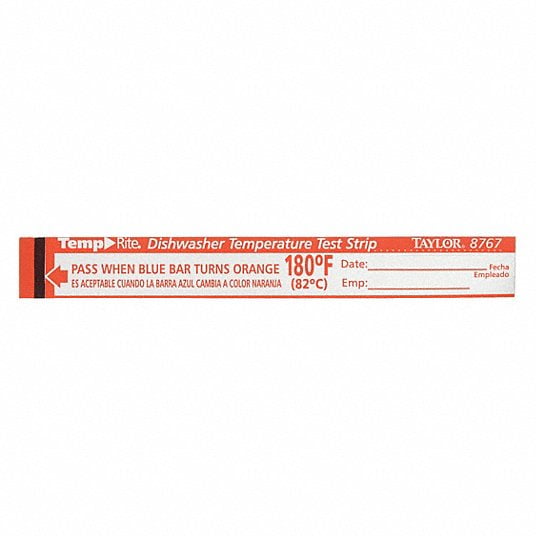 DISHWASHER TEMPERATURE 180 °F/ 82 °C 25 TEST STRIPS