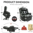 thumbnail image 2 of JERFIT Electric Power Lift Recliner Chair with Massage and Heat, Infinite Positioning, Grey, 2 of 9