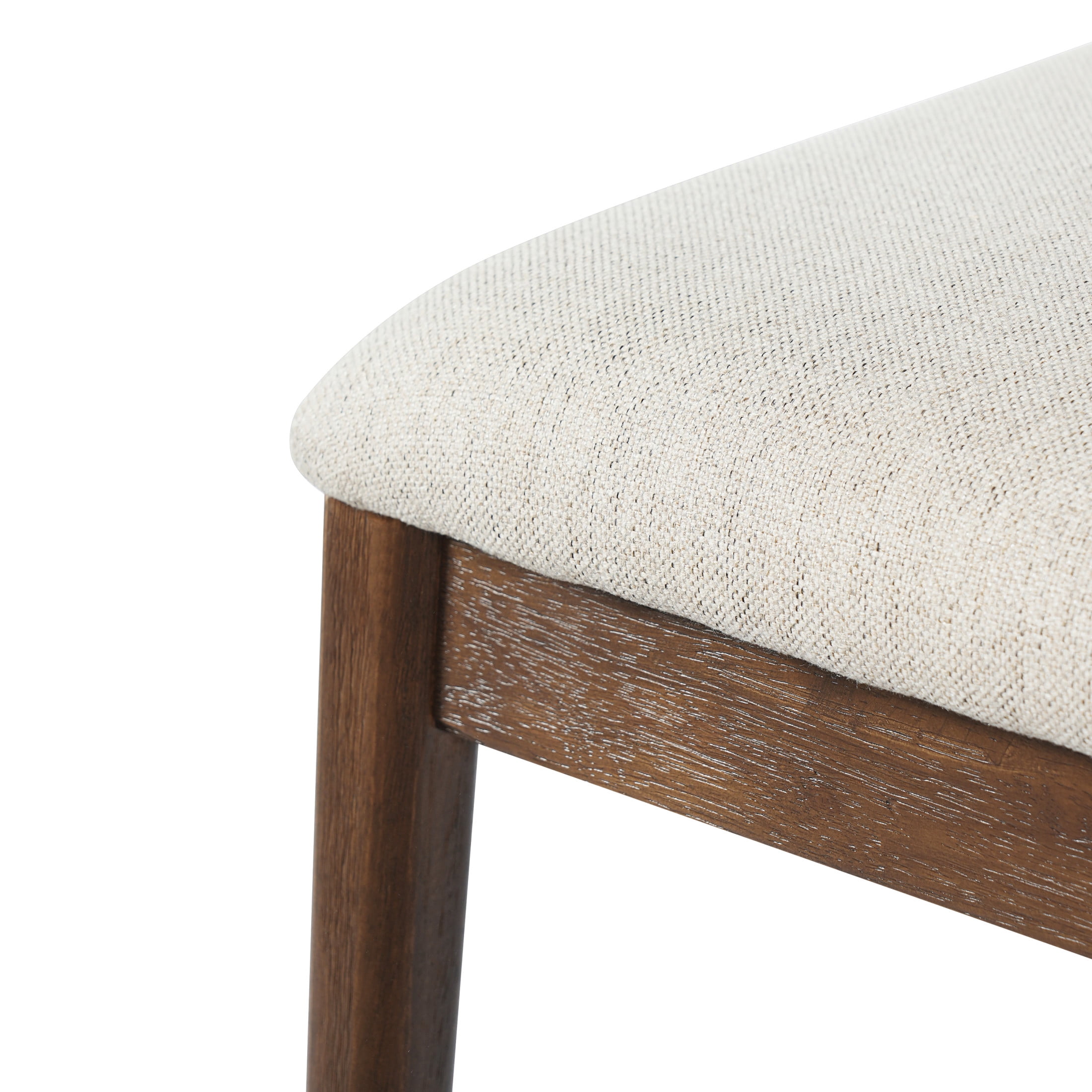 Christopher Knight Home 38"H Beige Upholstered Counter Stools Set of 2, Walnut Finish Rubberwood Frame