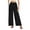 Black, variant on hotojiny Palazzo Pants for Women Wide Leg Baggy Trousers Elastic High Waisted Casual Beach Pants with Pockets Knot