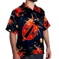thumbnail image 2 of Seven Starred Ladybird Men's Short Sleeve Button Down Poplin Casual Beach Shirts, 2 of 6