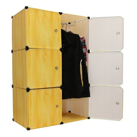 Grtsunsea Diy 76x37x111cm Portable Closet Storage Organizer Cabinet Grtsunsea Diy 76x37x111cm Portable Closet Storage Organizer Cabinet 6 Cube Clothes Toy Shoe Rack Shelf Wardrobe