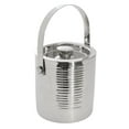 thumbnail image 2 of Sol Living Ice Bucket - Double Wall Stainless Steel - Includes Tongs and Lid - Wine & Champagne Holder - For Home, Bars, Commercial Use - Ribbed & Shiny, 1.6 Qt., 2 of 5