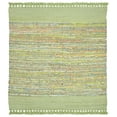 thumbnail image 2 of SAFAVIEH Montauk Jayde Striped Cotton Area Rug, Green/Multi, 6' x 6' Square, 2 of 6