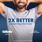 Gillette Antiperspirant Deodorant for Men, Clinical Protection Clear Gel Cool Wave Scent, 2.6oz
