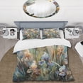 thumbnail image 2 of Designart "Lavender Emerald Floral Elegance I" Floral Irises Bedding Covert Set - Irises Purple Floral Bed Set With 2 Shams, 2 of 6