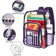 thumbnail image 7 of KOITHOT Heavy Duty Clear Backpacks Large Capacity Transparent Waterproof Backpacks for School Stadium College,Purple, 7 of 7