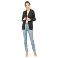 thumbnail image 5 of Women's Open Front Knit Long Sleeve Pockets Sweater Slim Cardigan, 5 of 5