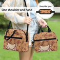 thumbnail image 5 of HUIACONG Aluminum Film Wear Resistant Fabric Lunch Bag for Travel Hiking, Lightweight Lunch Tote, Capybara Coffee Pattern, 5 of 10