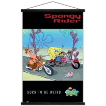 Nickelodeon Spongebob - Biker Wall Poster with Wooden Magnetic Frame, 22.375" x 34"