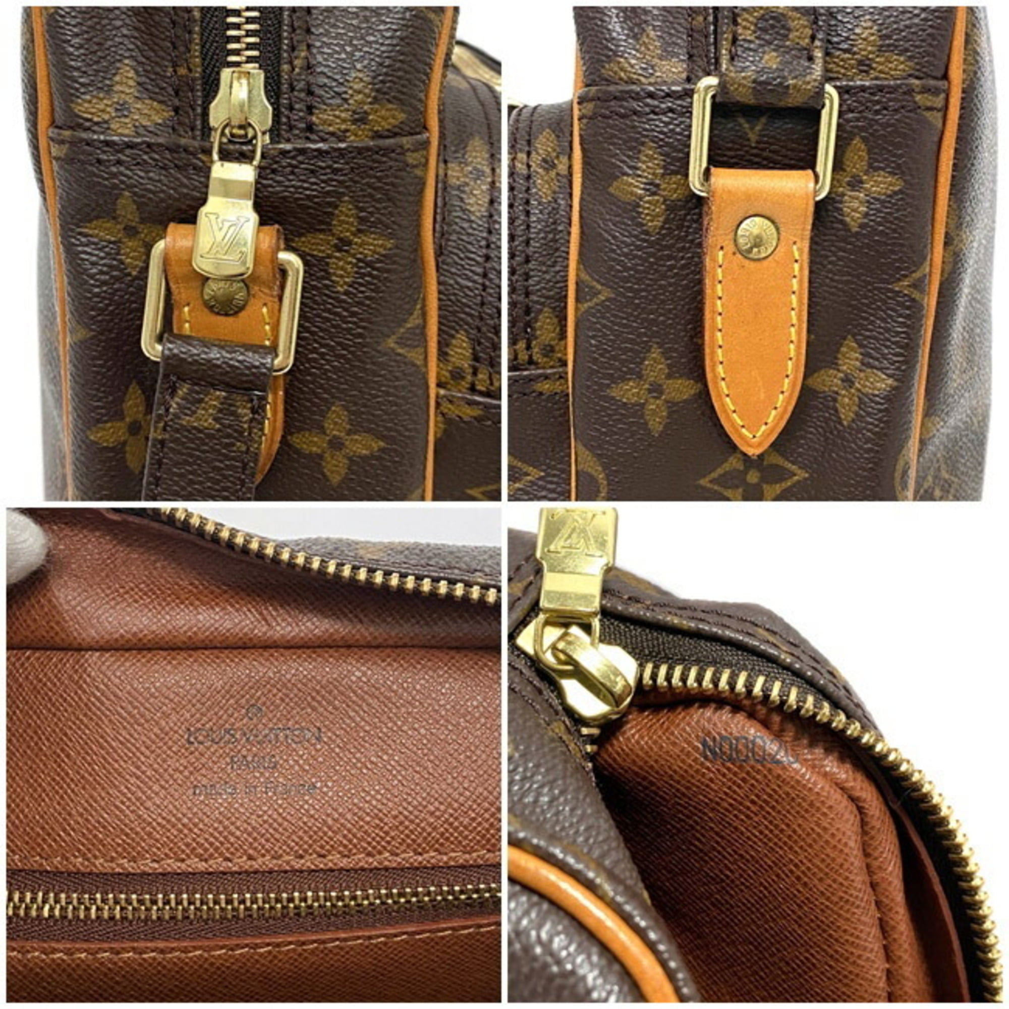 Authenticated Used Louis Vuitton Nile Special Order N48062 Damier Canvas  Ebene Brown AR0064 Unisex Shoulder Bag 