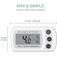 thumbnail image 3 of Termómetro para refrigerador, termómetro digital para congelador, termómetro para refrigerador a prueba de agua con función máx./mín., gancho, pantalla LCD fácil de leer, para el hogar. Afortunado Sencillez, 3 of 5