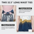 thumbnail image 6 of Blue Marble Gold Wave Pattern Apron-Garden Aprons for Women with Pockets-Cotton Linen Waterproof Kitchen Cooking Gardening Aprons Adjustable for Kitchen,Cooking,BBQ and Salon 33x27 Inch, 6 of 7