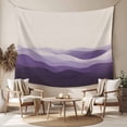 thumbnail image 2 of Purple Beige Ombre Tapestry for Bedroom Wall Hanging Tapestry, Minimalist Ocean Waves Linen Ceiling Backdrop Tapestries Poster Blanket Wall Decor for Teens Room Living Room Dorm 39" x 59", 2 of 8