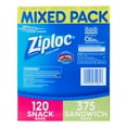 thumbnail image 5 of Ziploc Variety Pack, 120 Snack Bags & 375 Sandwich Bags, 495 Ct, 5 of 7