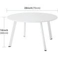 thumbnail image 6 of Patio Coffee Table, Metal Steel Outdoor Round Table Weather Resistant Anti-Rust Outdoor Table, White, 6 of 14