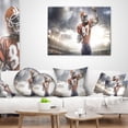 thumbnail image 4 of Designart American Footballer on Stadium - Sport Throw Pillow - 16x16, 4 of 5