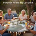 thumbnail image 3 of Round Outdoor Tablecloth with Umbrella Hole and Zipper, Rustic Floral Tablecloth with Elastic Waterproof, White Magnolia Flowers Farmhouse Bottle Branch Patio Table Covers for 36" - 44" Pool Tables, 3 of 9