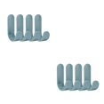 thumbnail image 2 of Decodeary 4PCS/6PCS New Portable Storage Hanger ABS Plastic Hook Self Towel Hanger for Kitchen Bathroom Green 2Set, 2 of 6