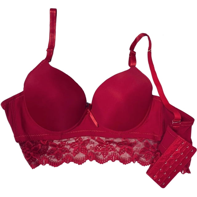 Brasier reforzado 6 ganchos/Tallas Extras, 640 (Rojo) rojo 38D Roman Fashion BRA-RG-640-ROJO