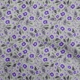 thumbnail image 1 of oneOone Polyester Spandex Purple Fabric Floral Craft Projects Decor Fabric Printed By The Yard 56 Inch Wide, 1 of 4
