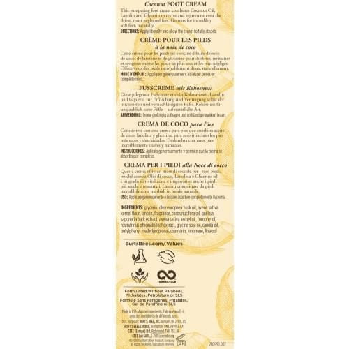 Burt’s Bees® Coconut Foot Cream 99.4% natural origin,, 120g