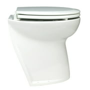 Jabsco Deluxe Flush Electric Toilet - Raw Water - Angled Back