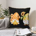 thumbnail image 4 of KLL Sunflower Gnomes 5 Decorative Throw Pillow Covers Velvet Soft for Couch Sofa Bedroom Living Room Outdoor (No pillow core)-, 4 of 5
