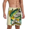 thumbnail image 2 of Fotbe Bass Fish and Water Pattern Pajama Shorts for Men, Men's Pajama Bottoms, Sleepwear,Short Pajama Pants-XX-Large, 2 of 6