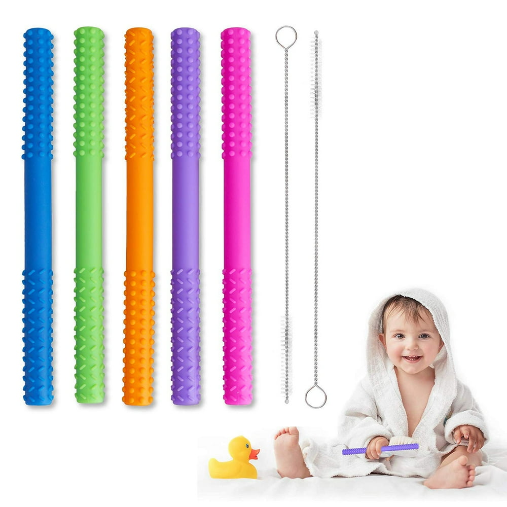 Doingart Baby Teething Tubes for Toddlers Soft Silicone
