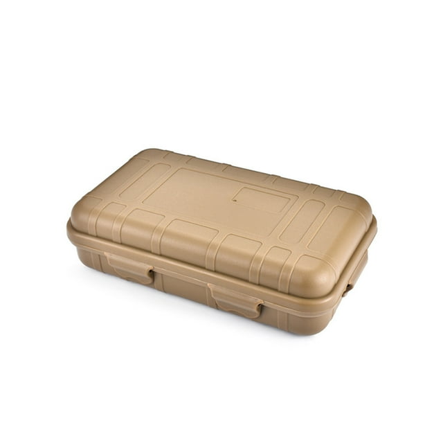 sanitation Survival Case Waterproof Outdoor Travel Empty Emergency Storage Box Climbing Trekking Container Packing Organizer Mud Color 1Set