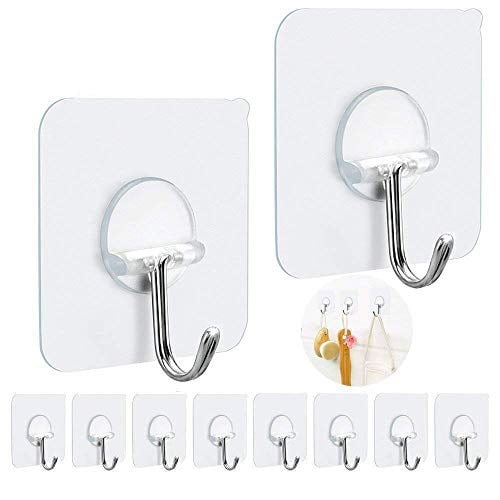 Fotyrig Adhesive Wall Hooks Heavy Duty Wall Hangers Without Nails 15