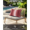 thumbnail image 4 of Pack of 2 Outdoor Lumbar Pillow Covers 11x16 Inch, Red Vertical Striped Waterproof Throw Pillow Covers Set, Farmhouse Minimalist Abstract Lines Decorative Cushion Cases for Patio Porch Car, 4 of 7
