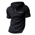thumbnail image 5 of Men’s Short Sleeve Hoodie Sweatshirt Outdoor Casual Spring Summer Top, 5 of 5