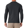 thumbnail image 3 of SUÉTER DE PULLOVER DE PUNTO DE COLOR SÓLIDO DE MANGA LARGA PARA HOMBRE V-CUELLO M NEGRO GRIS, 3 of 6