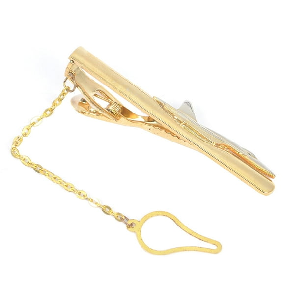 Perfect Cufflinks Fighter Jet Tie Bar Gold and Silver Plated, Pilot Gift