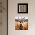 thumbnail image 3 of 14 Inch Wall Clock Battery Operated Square Clock Decorative for Office, Kitchen, Outdoor, Living Room，Cute Deer Landscape Nature Vintage Multicolor, 3 of 4